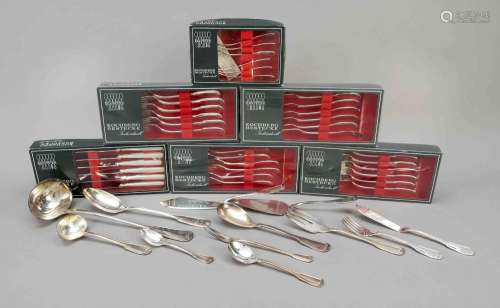 Cutlery for six persons, 82 pieces,