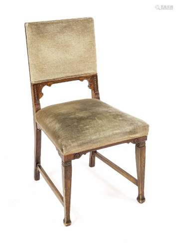 Chair around 1900, solid walnut, 89