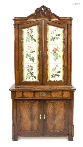 Glass top cabinet circa 1860, solid