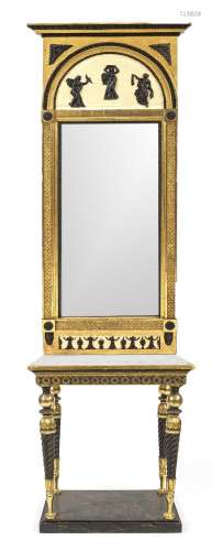Neoclassical dressing mirror on cons