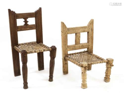 Two chairs, Scandinavian folk art, c