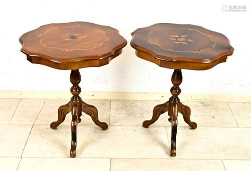Pair of side tables, 20th century, c