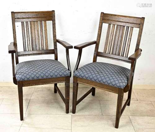 Set of 2 armchairs around 1920, soli
