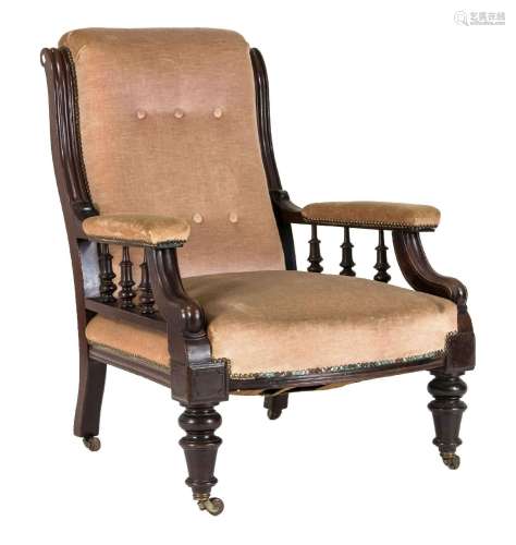 Armchair, England circa 1890, solid
