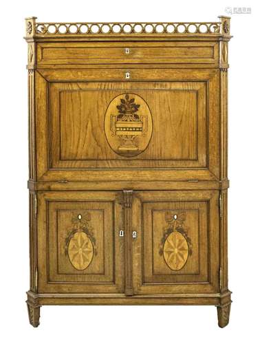 Empire secretary circa 1800, oak wit