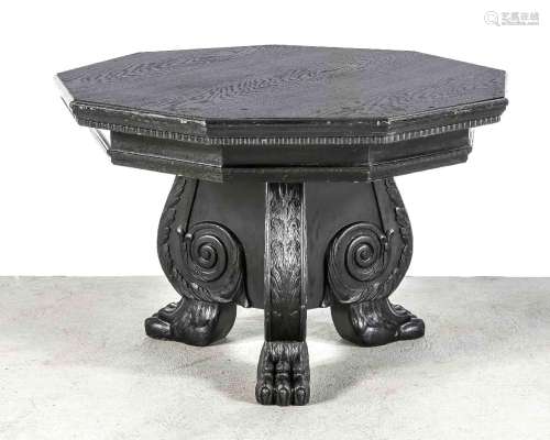 Saloon table, blackened oak, Neo-Ren