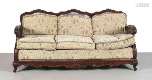 Sofa, solid mahogany, Neo-Rococo sty