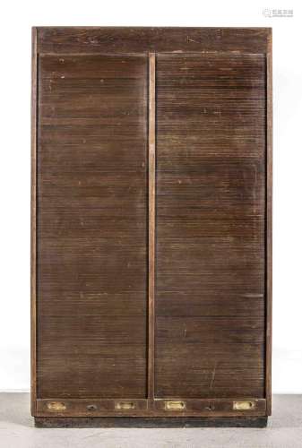Magazine cupboard, stained softwood,