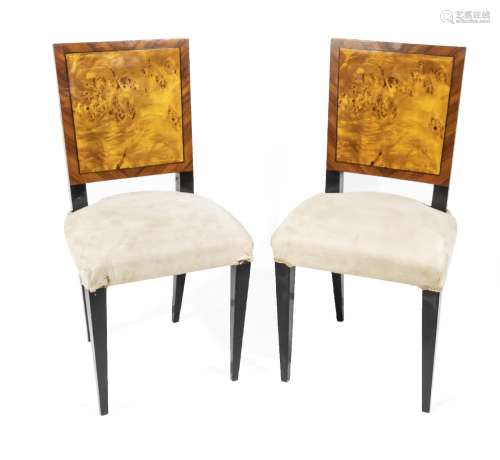 Pair of chairs in Art Deco style, en