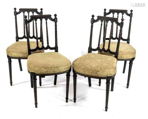 Set of four chairs, Wilhelminian per