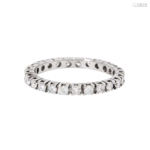 Memoire Ring mit Brillanten zus. ca. 0,75 ct,