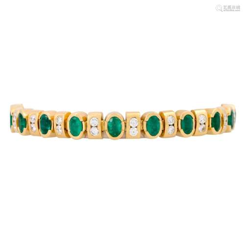 Armband mit Smaragden und Brillanten