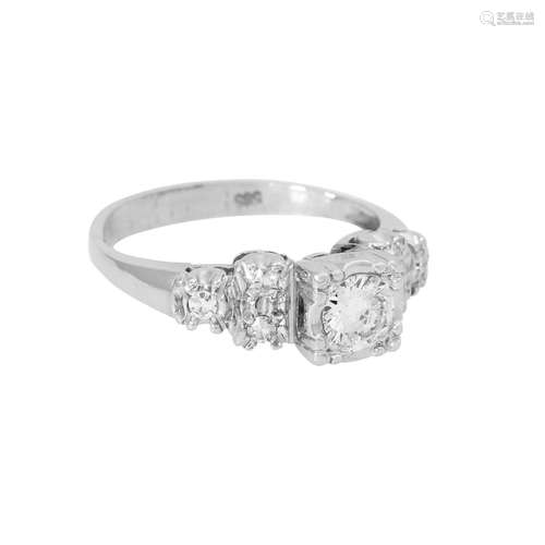 Ring mit Brillant ca. 0,48ct,