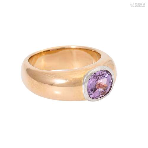 JACOBI Ring mit roséfarbenem Saphir von ca. 2,52 ct,