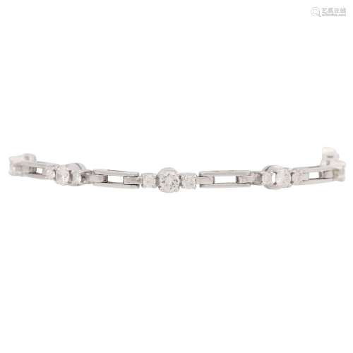 Armband mit 27 Brillanten von zus. ca. 2 ct,