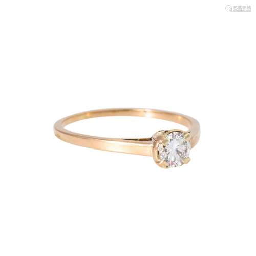 Ring mit Solitär Brillant ca. 0,45 ct,