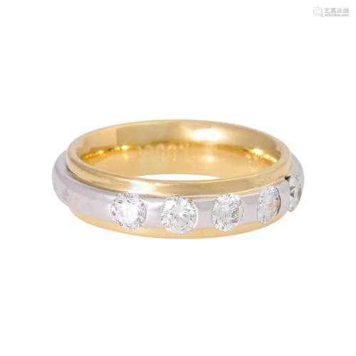 Ring mit 5 Brillanten zus. ca. 1 ct (punziert),