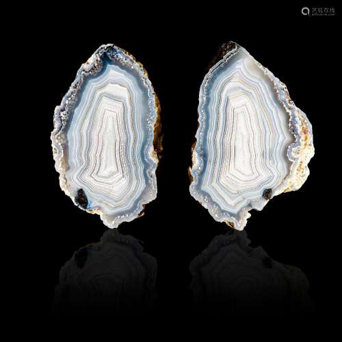 Pastel Blue Laguna Agate "Split"