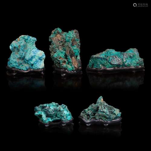 Five Malachite Specimens