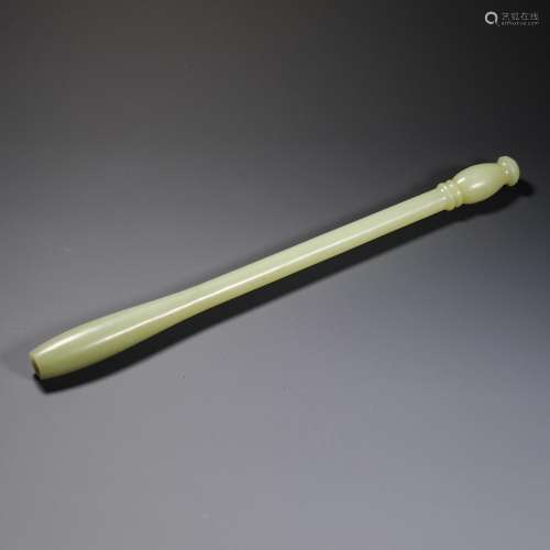 Qing Dynasty Hetian jade pen holder