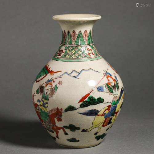 Multicolored jade spring vase from Qing Dynasty