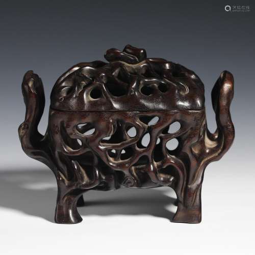 Rosewood censer from the Qing Dynasty