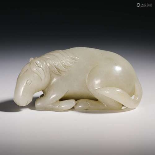 In the qing dynasty jade horse