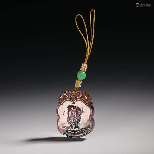 Qing Dynasty tourmaline pendant