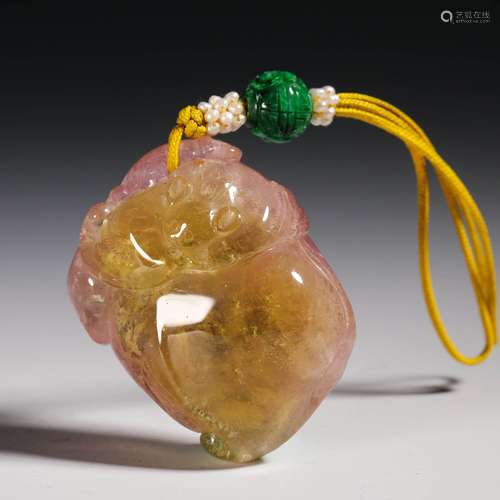 Qing Dynasty tourmaline pendant