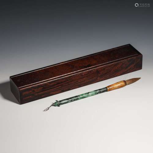 Jade writing brush from Qing Dynasty