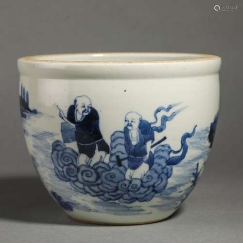 Ming Dynasty blue and white roll cylinder
