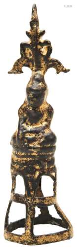 SMALL BRONZE FIGURE OF A BUDDHA NORTHERN WEI DYNASTY OR LATE...