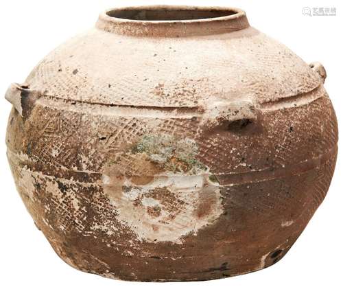 ASH-GLAZED POTTERY JAR WARRING STATES PERIOD (475-221 BC) th...