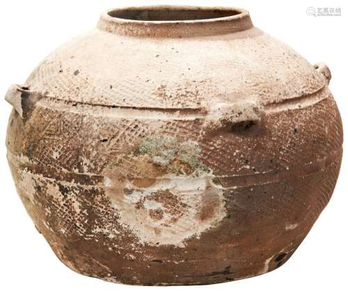 ASH-GLAZED POTTERY JAR WARRING STATES PERIOD (475-221 BC) th...