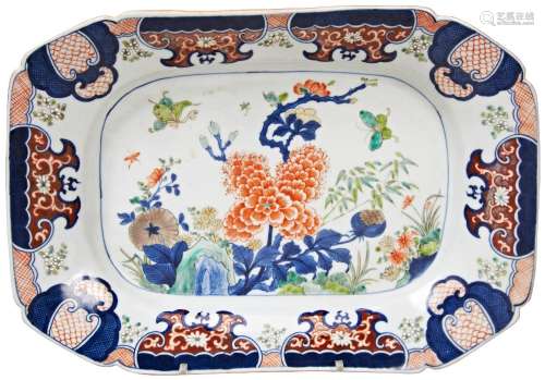 CHINESE EXPORT RECTANGULAR DISH QING DYNASTY decorated with ...