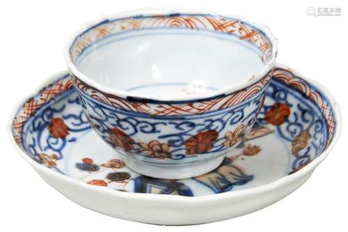 CHINESE IMARI WINE CUP AND STAND KANGXI PERIOD (1662-1722) d...