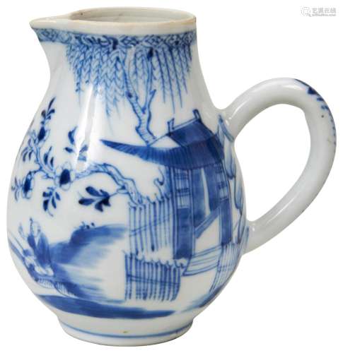 CHINESE EXPORT BLUE AND WHITE CREAM JUG QIANLONG PERIOD (173...