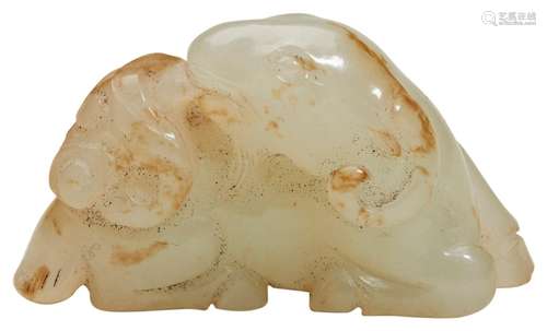 WHITE JADE RAM QING DYNASTY, 18TH CENTURY The recumbent ram ...