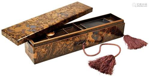 FINE JAPANESE LACQUER WRITING BOX (SUZURIBAKO) EDO PERIOD in...