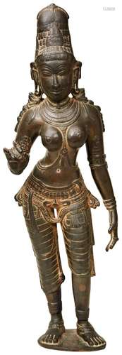 A FINE CHOLA PERIOD BRONZE FIGURE OF PARVATI, CIRCA 12-13TH ...