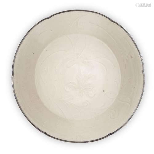 A Chinese Dingyao cream-glazed dish, Northern Song dynasty, ...