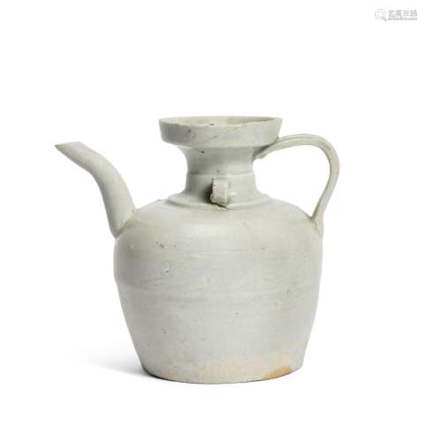 A Chinese qingbai-glazed ewer, Song dynasty, with moulded st...