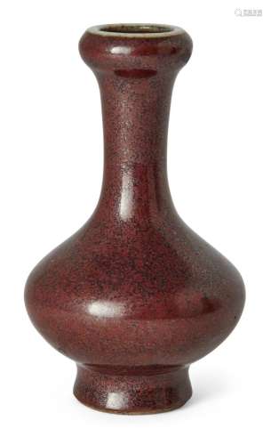 A Chinese iron-rust-glazed miniature bottle vase, 18th centu...