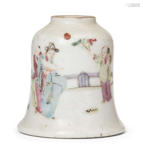 A Chinese bell-shaped famille rose water pot, 19th century, ...