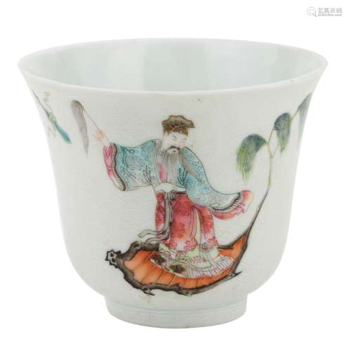 A Chinese famille rose 'Lu Dongbin' cup, Tongzhi period, wit...