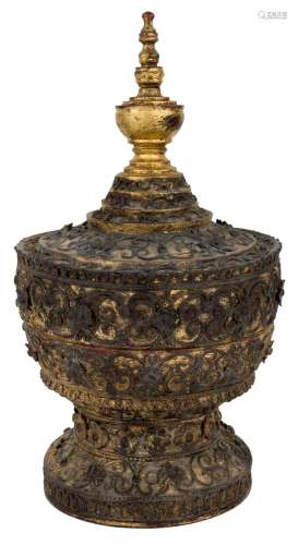 A rare Burmese gilt lacquer 'hsun-ok', 17th/18th century, th...