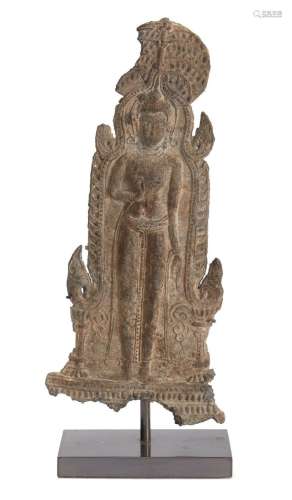 A Thai bronze plaque of Buddha, U Thong style, 15th/16th cen...