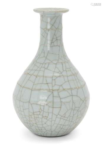 A Chinese Guan-type bottle vase, 20th century, the body even...