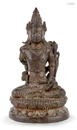 A Chinese bronze figure of Tara, Ming dynasty, 17th century,...