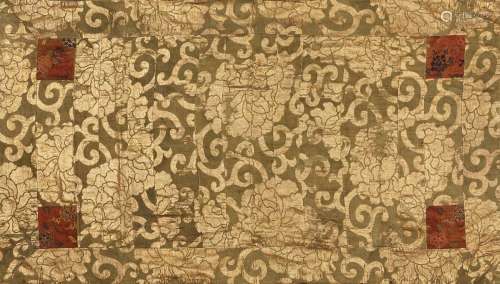 A Japanese silk Kesa, 19th century, assembled from smaller s...